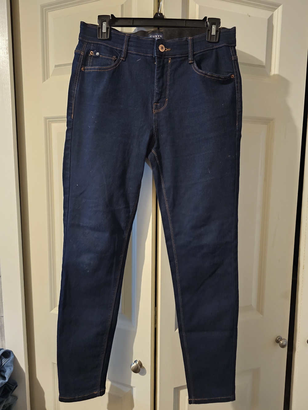 Skinny Stretch Jeans in Dark Navy by Curve APPEAL